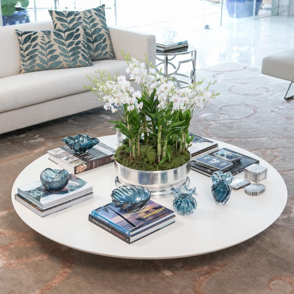Centro de mesa Spin Grande em prata ø41cm | St James