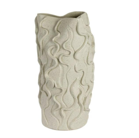 Vaso Alto Cerâmica Orgânico c/ Relevos