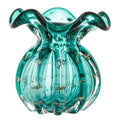 VASO ITALY AZUL TIFFANY E DOURADO | 11,5 X 13 CM