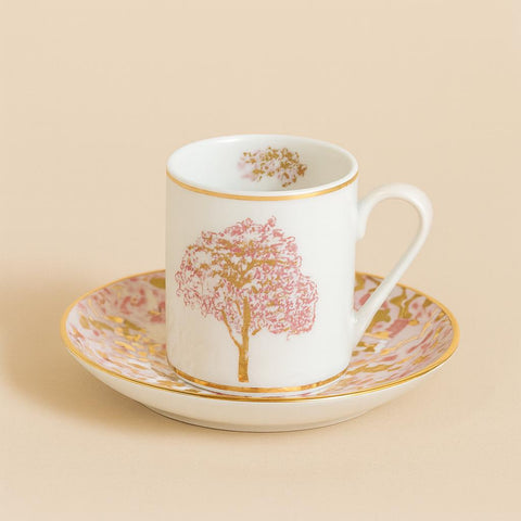 Xícara de café c/ ouro 24k | Ipê Rosa