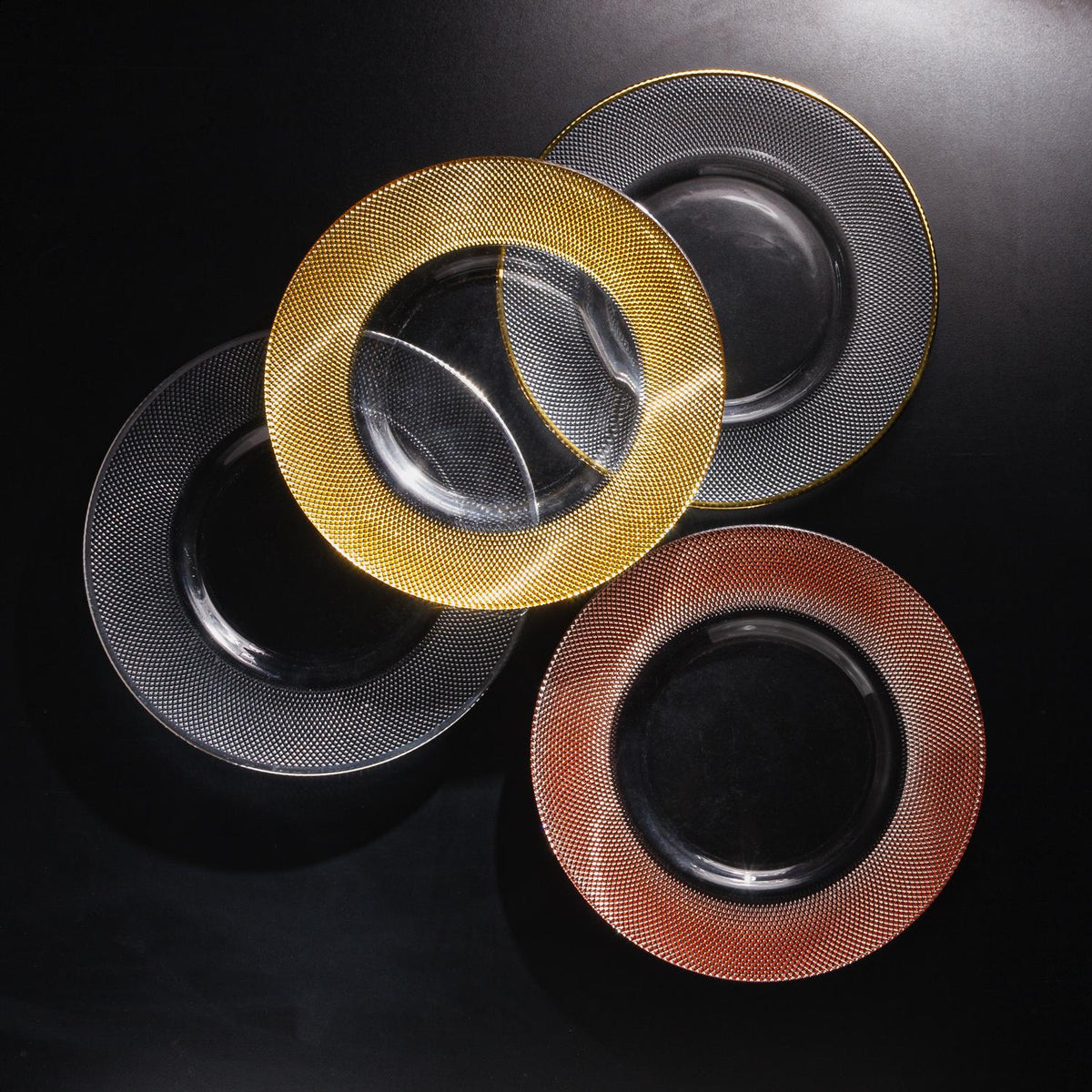 SOUSPLAT CRISTAL C/ FRISO DOURADO | WOLFF