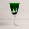 TAÇA DE CRISTAL LAPIDADA P/ VINHO TINTO VERDE ESCURO | MOZART