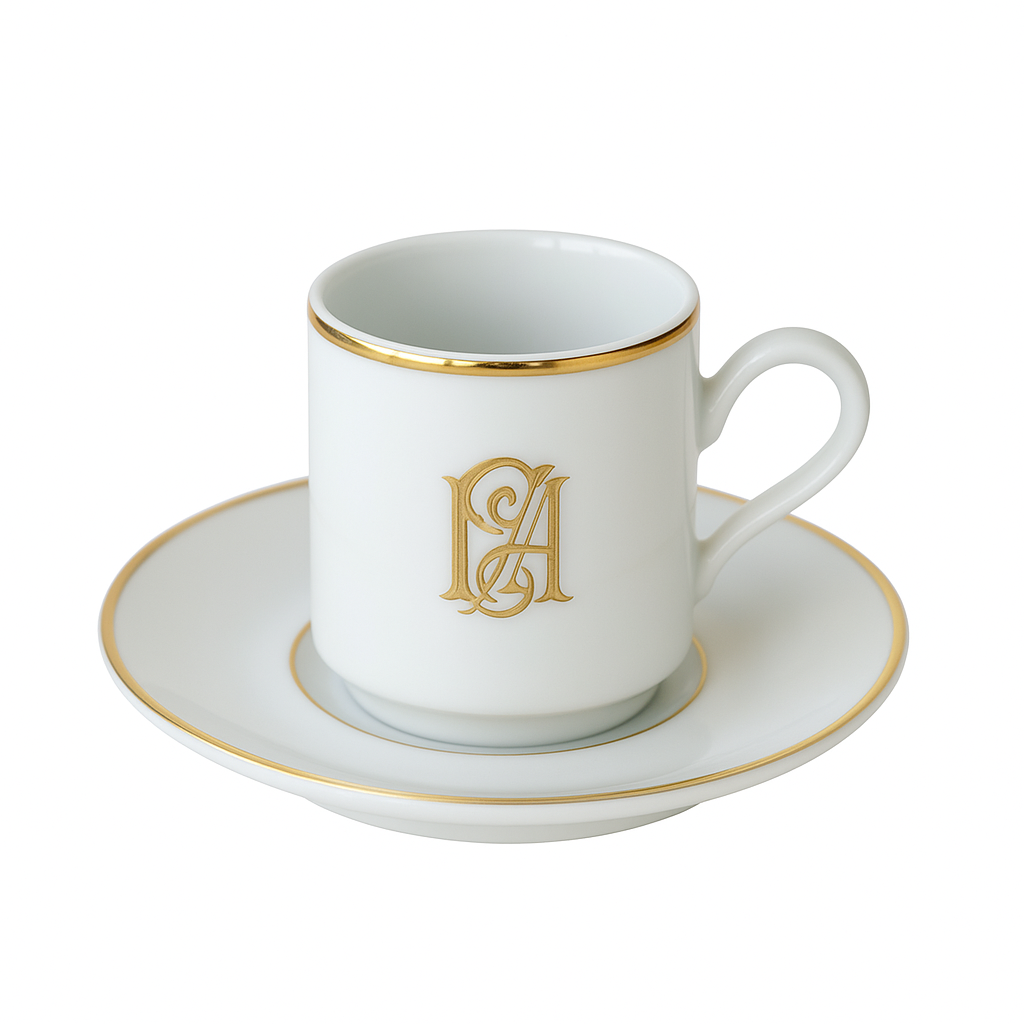 CJ. 12 XÍCARAS DE CAFÉ PERSONALIZADAS SPECIAL ORDER | OURO 24K