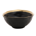BOWL EM PORCELANA PRETO C/ DOURADO | WOLFF DUBAI