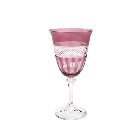 TAÇA EM CRISTAL LAPIDADO | ROXA