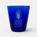COPO EM CRISTAL LAPIDADO ABACAXI AZUL | MOZART