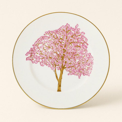 Prato raso c/ ouro 24k | Ipê Rosa