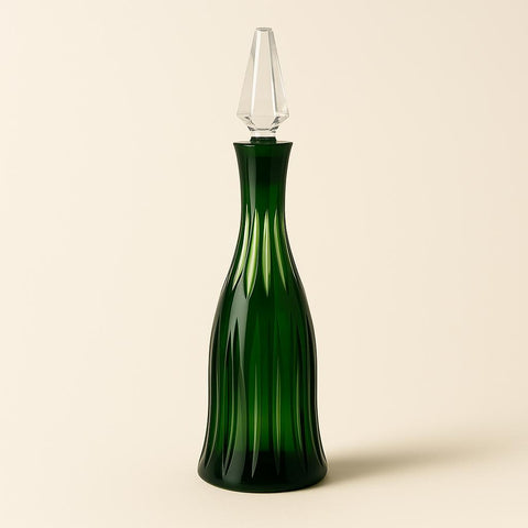 LICOREIRA EM CRISTAL LAPIDADO 66 VERDE ESCURO  | MOZART