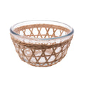Bowl de Vidro e Fibra Natural 24x24x14cm | Wolff